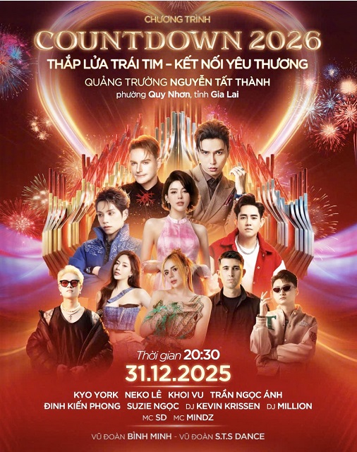 Gia Lai sẽ tổ chức Countdown Tết Dương lịch 2026