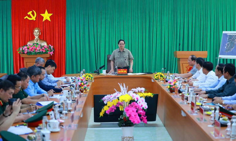 Quang cảnh cuộc l&agrave;m việc. (Ảnh: Dương Giang/TTXVN)