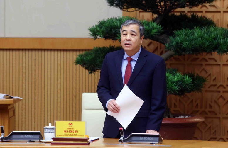 Đồng ch&iacute; Ng&ocirc; Đ&ocirc;ng Hải, Ph&oacute; Trưởng Ban Tuy&ecirc;n gi&aacute;o v&agrave; D&acirc;n vận Trung ương, Th&agrave;nh vi&ecirc;n Ban Chỉ đạo 35 Trung ương ph&aacute;t biểu tại Hội nghị - Ảnh: VGP/Nguyễn Ho&agrave;ng