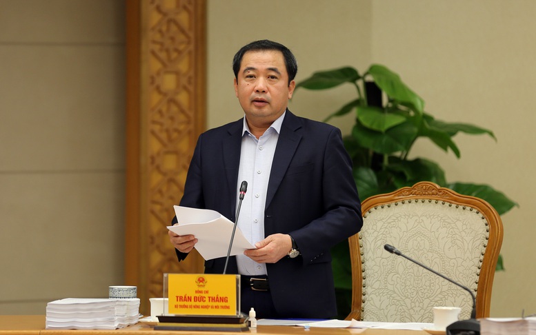 Bộ trưởng Bộ N&ocirc;ng nghiệp v&agrave; M&ocirc;i trường Trần Đức Thắng ph&aacute;t biểu - Ảnh: VGP/Minh Kh&ocirc;i