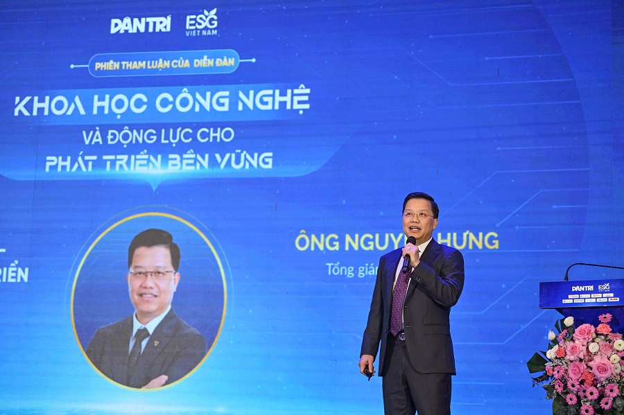 Tổng gi&aacute;m đốc TPBank Nguyễn Hưng chia sẻ tại Diễn đ&agrave;n ESG Việt Nam.