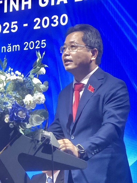 &Ocirc;ng L&ecirc; Tr&iacute; Hải ph&aacute;t biểu &yacute; kiến chỉ đạo. Ảnh: Viết Hiền