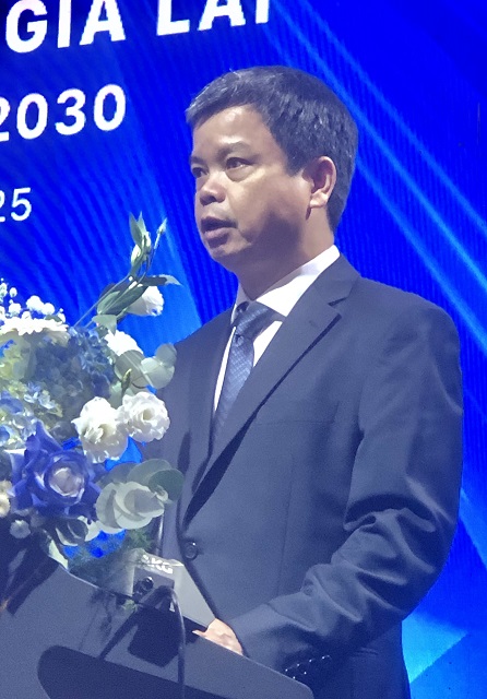 &Ocirc;ng Nguyễn Hữu Quế ph&aacute;t biểu tại Đại hội. Ảnh: VH