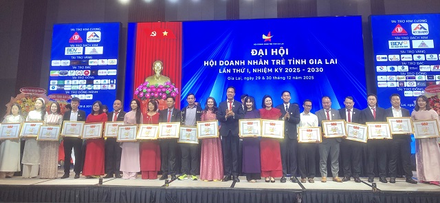 C&aacute;c đơn vị nhận bằng khen của UBND tỉnh Gia Lai. Ảnh: VH