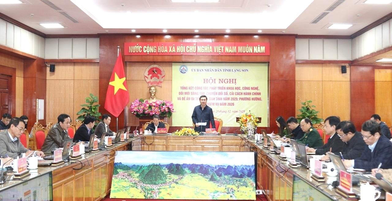 Lạng Sơn: Tổng kết công tác khoa học, công nghệ, đổi mới sáng tạo và chuyển đổi số năm 2025