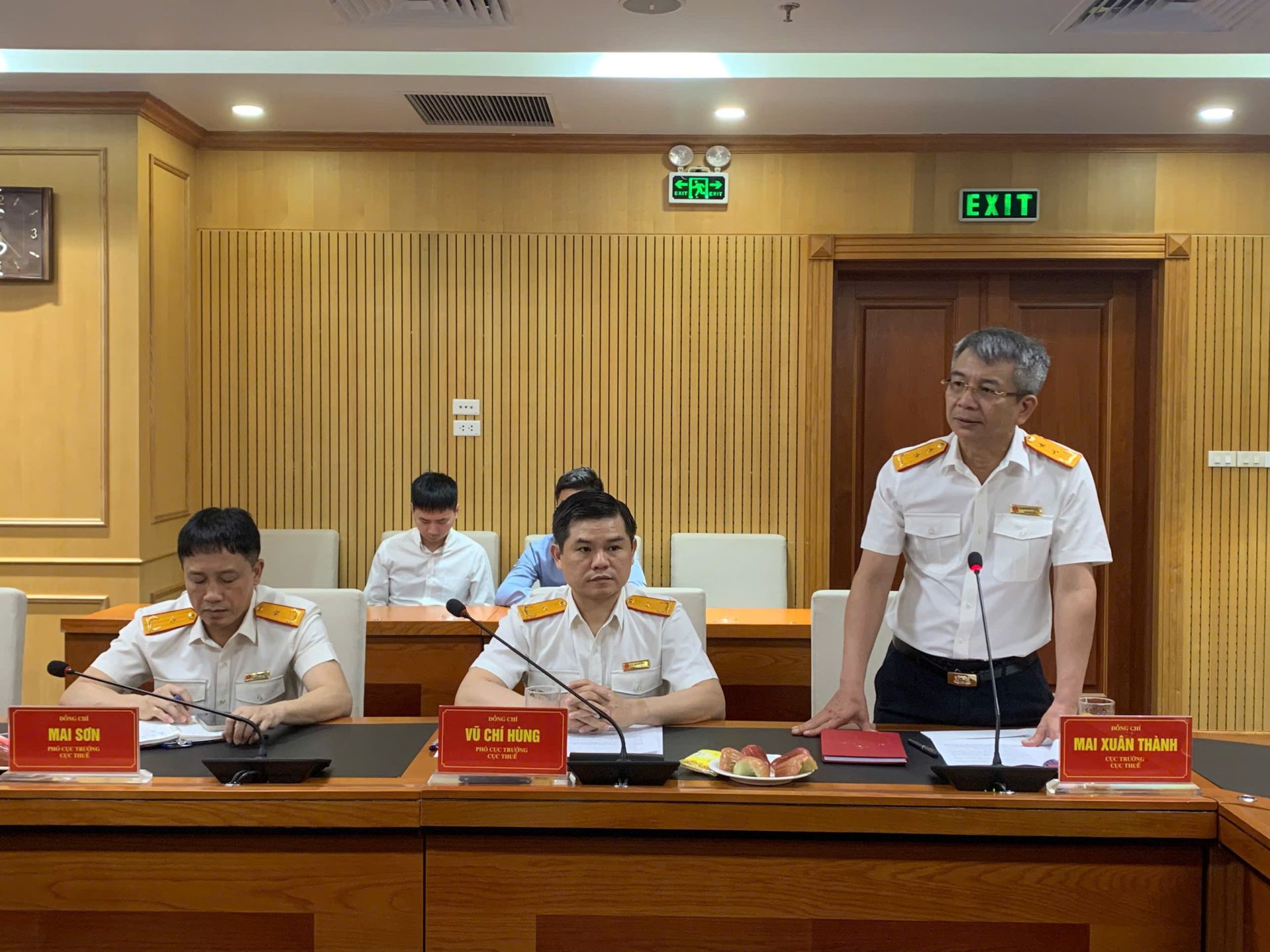 Ông Mai Xuân Thành, Cục trưởng Cục Thuế (Bộ Tài chính) phát biểu tại buổi Công bố quyết định thanh tra. Ảnh: Thanh tra Chính phủ Ông Mai Xuân Thành, Cục trưởng Cục Thuế (Bộ Tài chính) phát biểu tại buổi Công bố quyết định thanh tra. Ảnh: Thanh tra Chính phủ