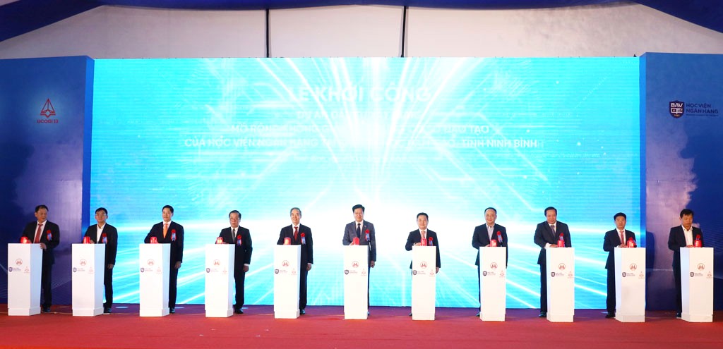 Khởi công dự án xây dựng cơ sở đào tạo Học viện Ngân hàng tại Khu Đại học Nam Cao