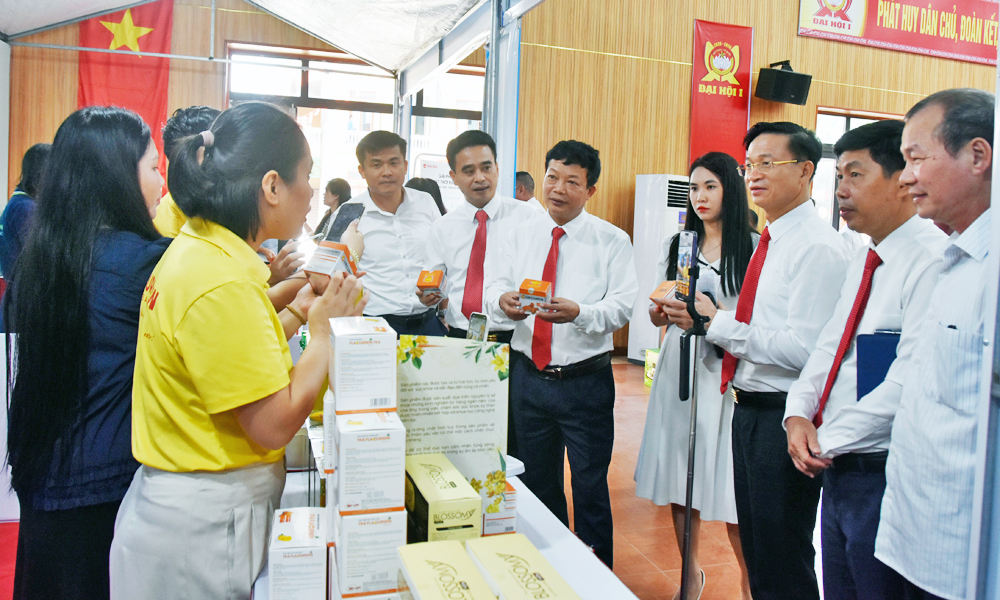 Lãnh đạo phường Phương Liễu tham quan các gian hàng ứng dụng thương mại điện tử hội nghị hưởng ứng Lãnh đạo phường Phương Liễu tham quan các gian hàng ứng dụng thương mại điện tử hội nghị hưởng ứng