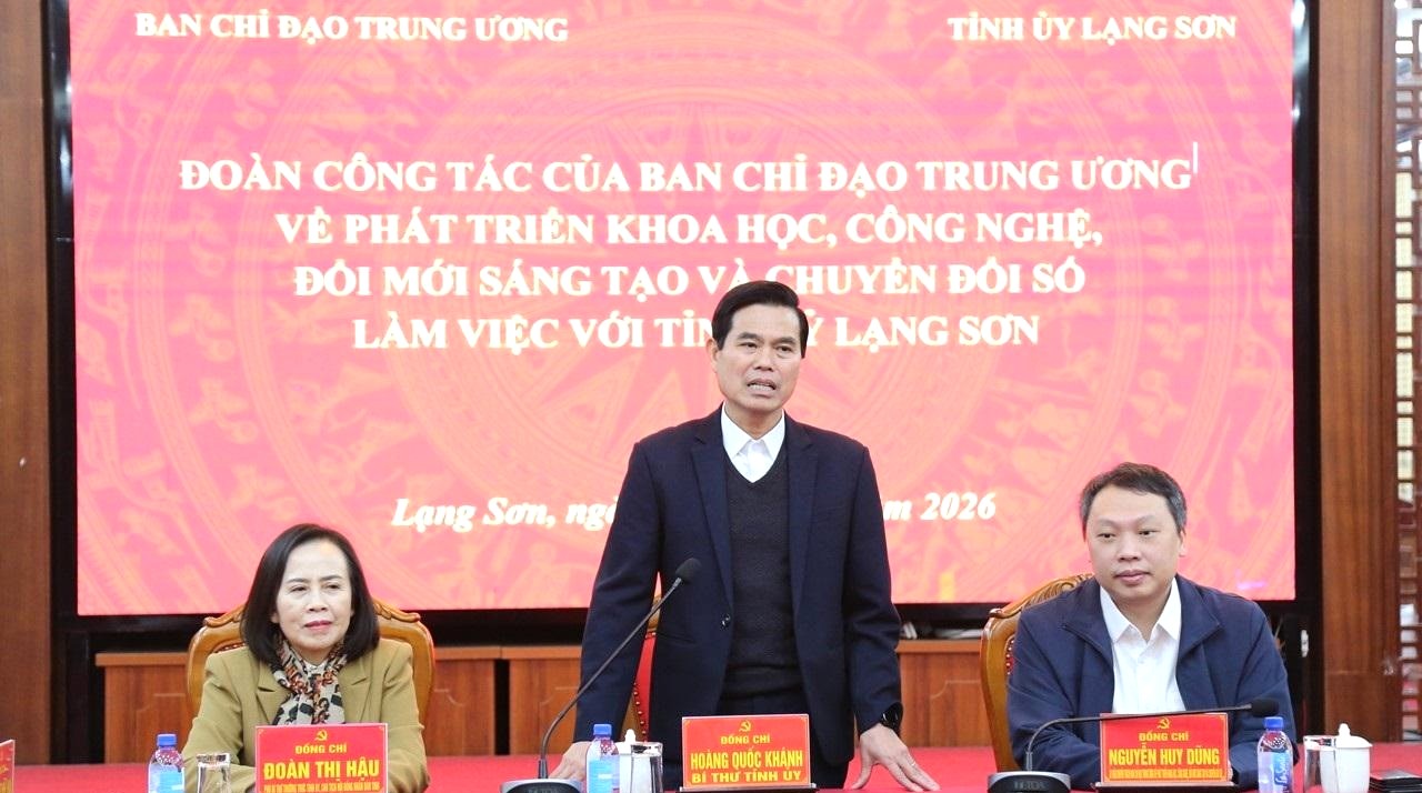 B&iacute; thư Tỉnh ủy Lạng Sơn Ho&agrave;ng Quốc Kh&aacute;nh