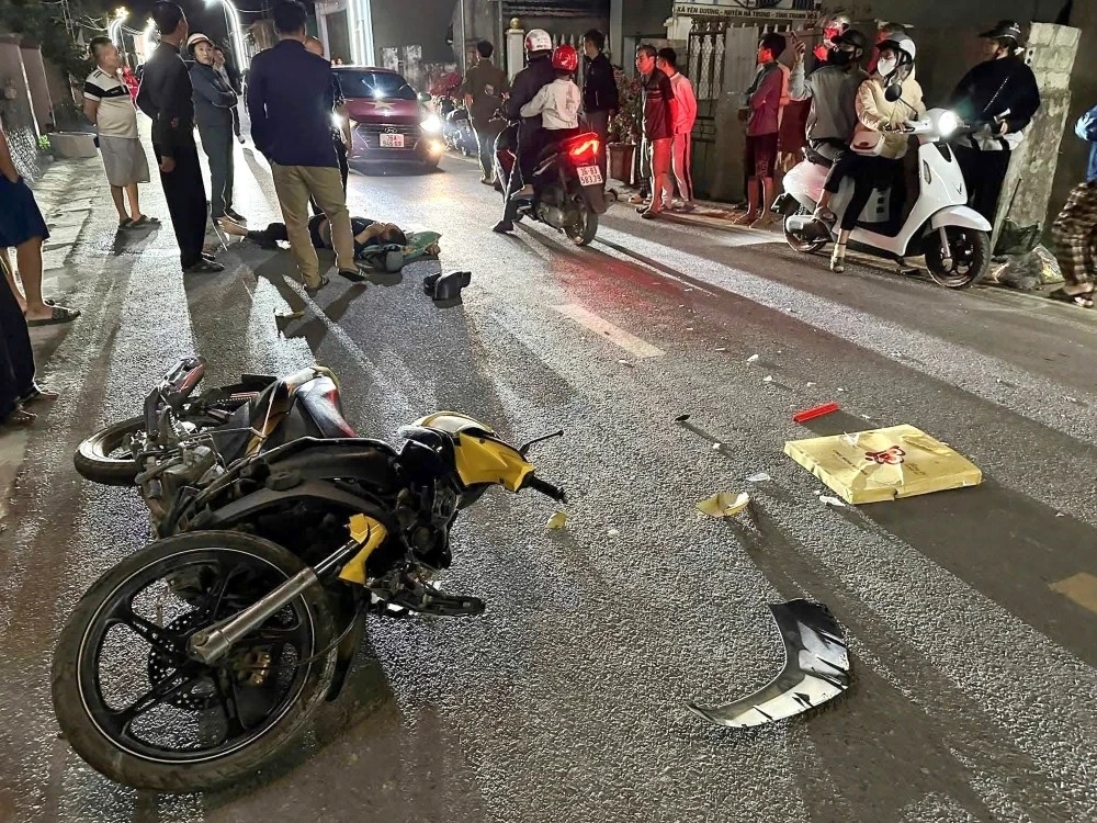 Một vụ tai nạn giao th&ocirc;ng tại x&atilde; Hoạt Giang trong dịp Tết Dương lịch 2026.