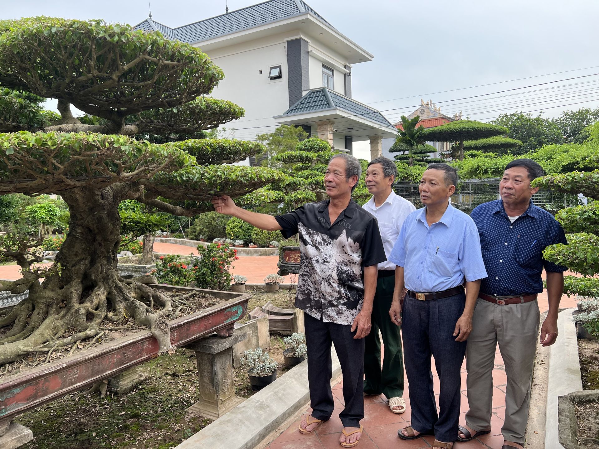 Từ những đ&ocirc;i b&agrave;n tay t&agrave;i hoa, c&aacute;c nh&agrave; vườn ở l&agrave;ng nghề c&acirc;y cảnh Vị Kh&ecirc;, x&atilde; Nam Trực đ&atilde; tạo ra c&aacute;c t&aacute;c phẩm c&acirc;y đẹp, thu h&uacute;t đ&ocirc;ng người đến thăm quan