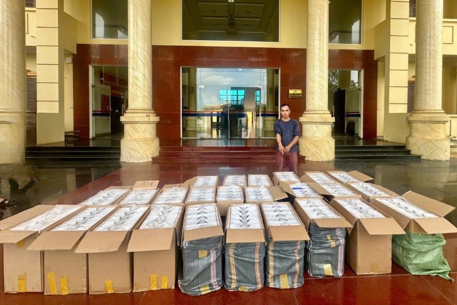 Quảng Trị: Phát hiện, bắt giữ vụ vận chuyển 12.500 bao thuốc lá JET trái phép