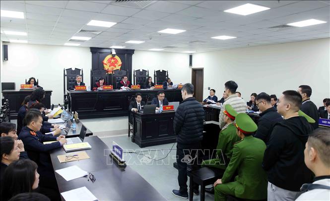Quang cảnh phi&ecirc;n t&ograve;a x&eacute;t xử. Ảnh: Phạm Ki&ecirc;n/TTXVN