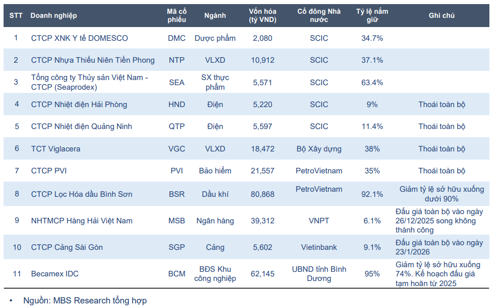11 thương vụ thoái vốn cần theo dõi trong giai đoạn 2026 - 2027 11 thương vụ thoái vốn cần theo dõi trong giai đoạn 2026 - 2027
