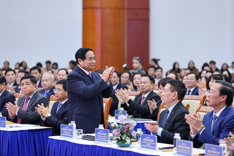 Thủ tướng Phạm Minh Ch&iacute;nh dự hội nghị tổng kết ng&agrave;nh t&agrave;i ch&iacute;nh năm 2025, triển khai kế hoạch, phương hướng năm 2026 - Ảnh: VGP/Nhật Bắc