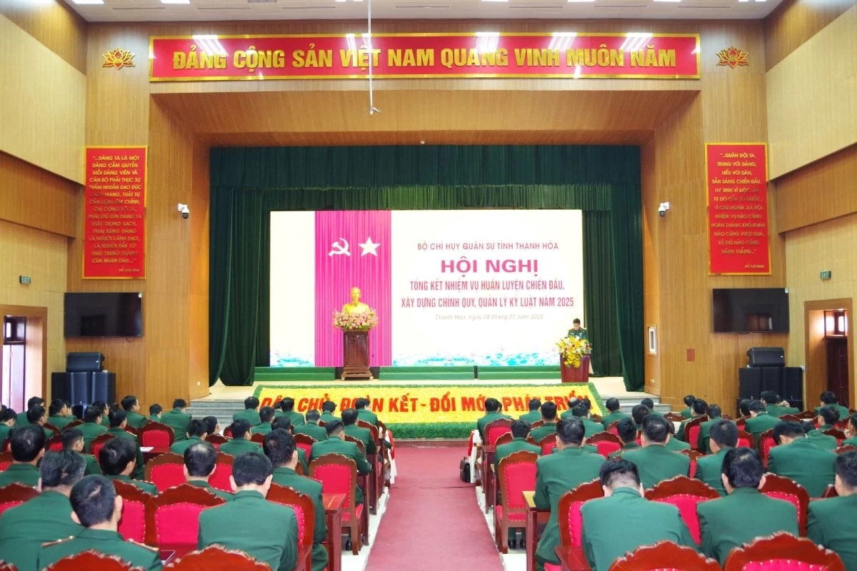 Bộ Chỉ huy Quân sự tỉnh Thanh Hóa tổ chức hội nghị tổng kết nhiệm vụ năm 2025