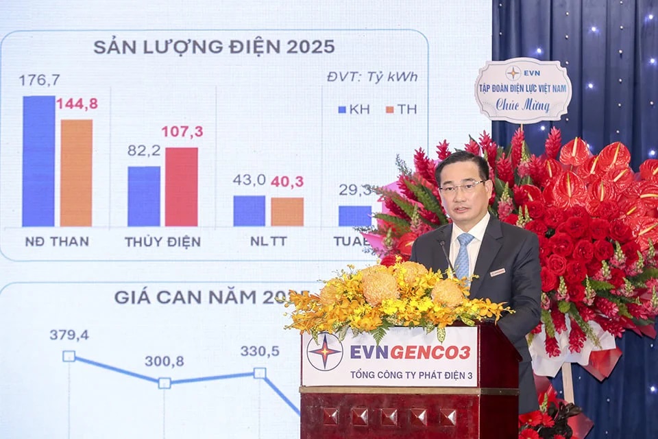 Đồng chí Lê Văn Danh - Phó Bí thư Đảng ủy, Thành viên HĐQT, Tổng giám đốc EVNGENCO3 báo cáo tại hội nghị Đồng chí Lê Văn Danh - Phó Bí thư Đảng ủy, Thành viên HĐQT, Tổng giám đốc EVNGENCO3 báo cáo tại hội nghị