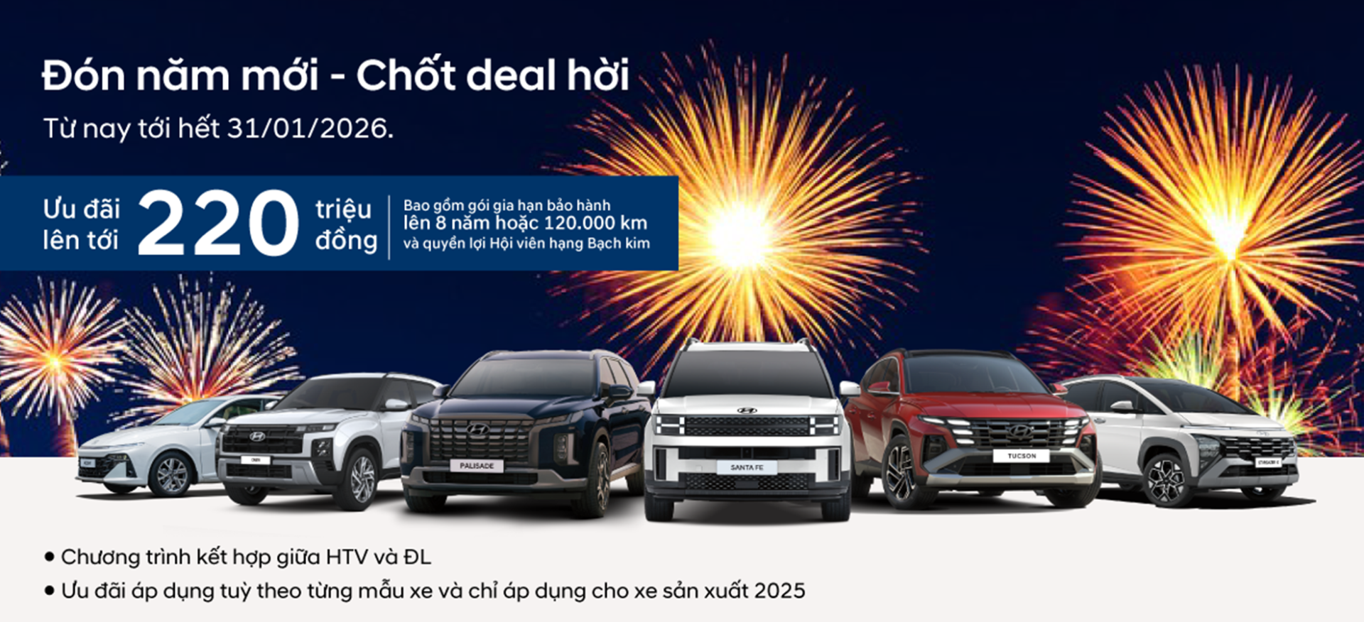 Hyundai Thành Công tung ưu đãi kỷ lục dịp Tết 2026 với mức giảm giá lên tới hơn hai trăm triệu đồng