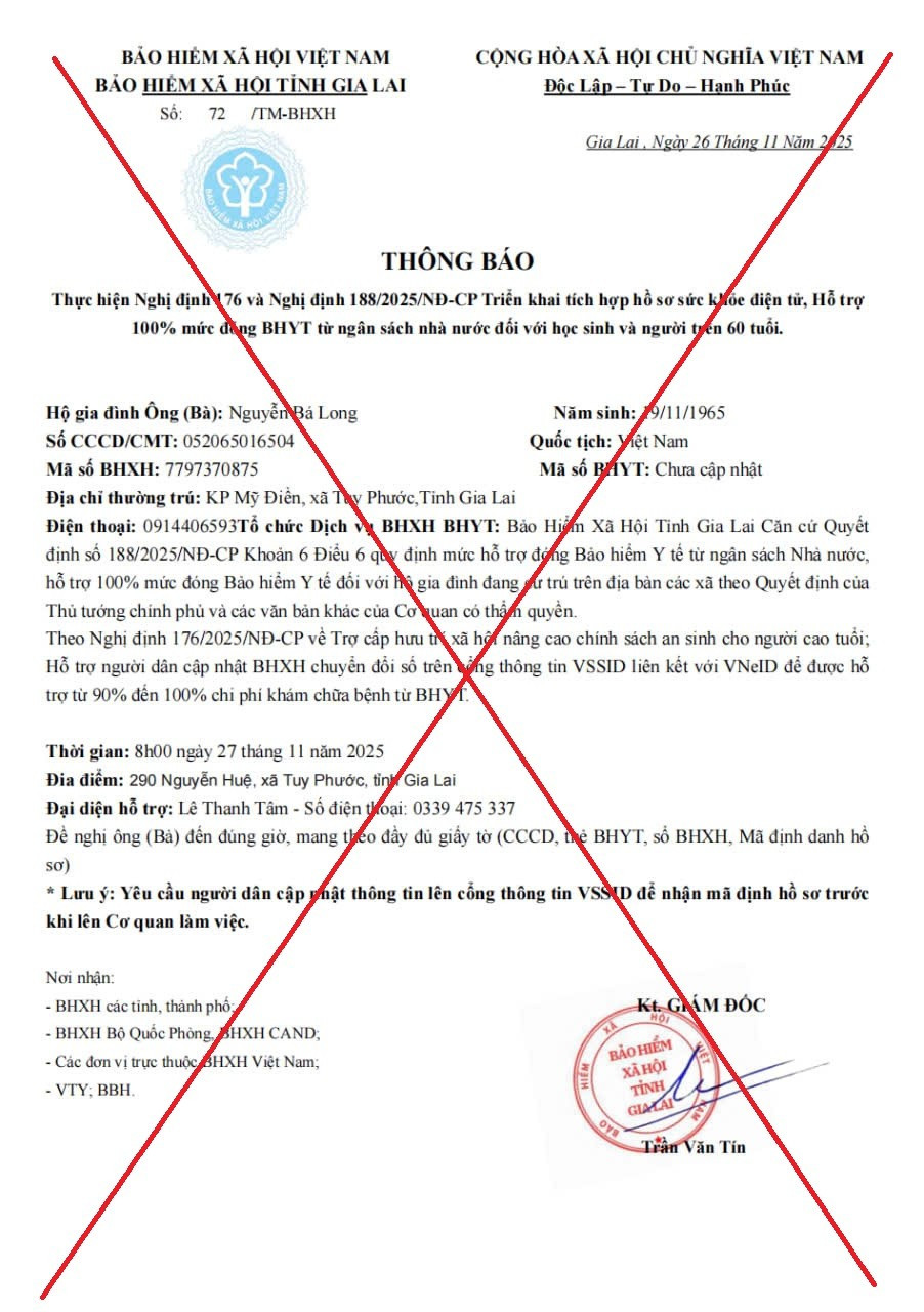 Văn bản giả mạo Văn bản giả mạo