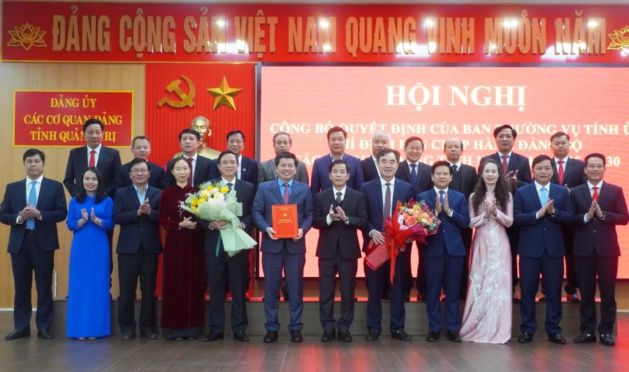 Quảng Trị: Công bố quyết định của Ban Thường vụ Tỉnh ủy về công tác cán bộ