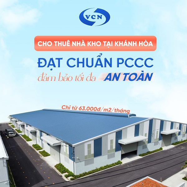 Nh&agrave; kho cho thu&ecirc; VCN Di&ecirc;n Ph&uacute; tại Kh&aacute;nh H&ograve;a (Ảnh: VCN)
