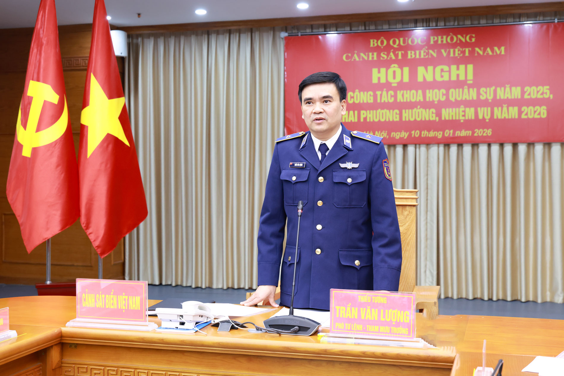 Thiếu tướng Trần Văn Lượng - Phó Tư lệnh, Tham mưu trưởng Cảnh sát biển chủ trì Hội nghị Thiếu tướng Trần Văn Lượng - Phó Tư lệnh, Tham mưu trưởng Cảnh sát biển chủ trì Hội nghị