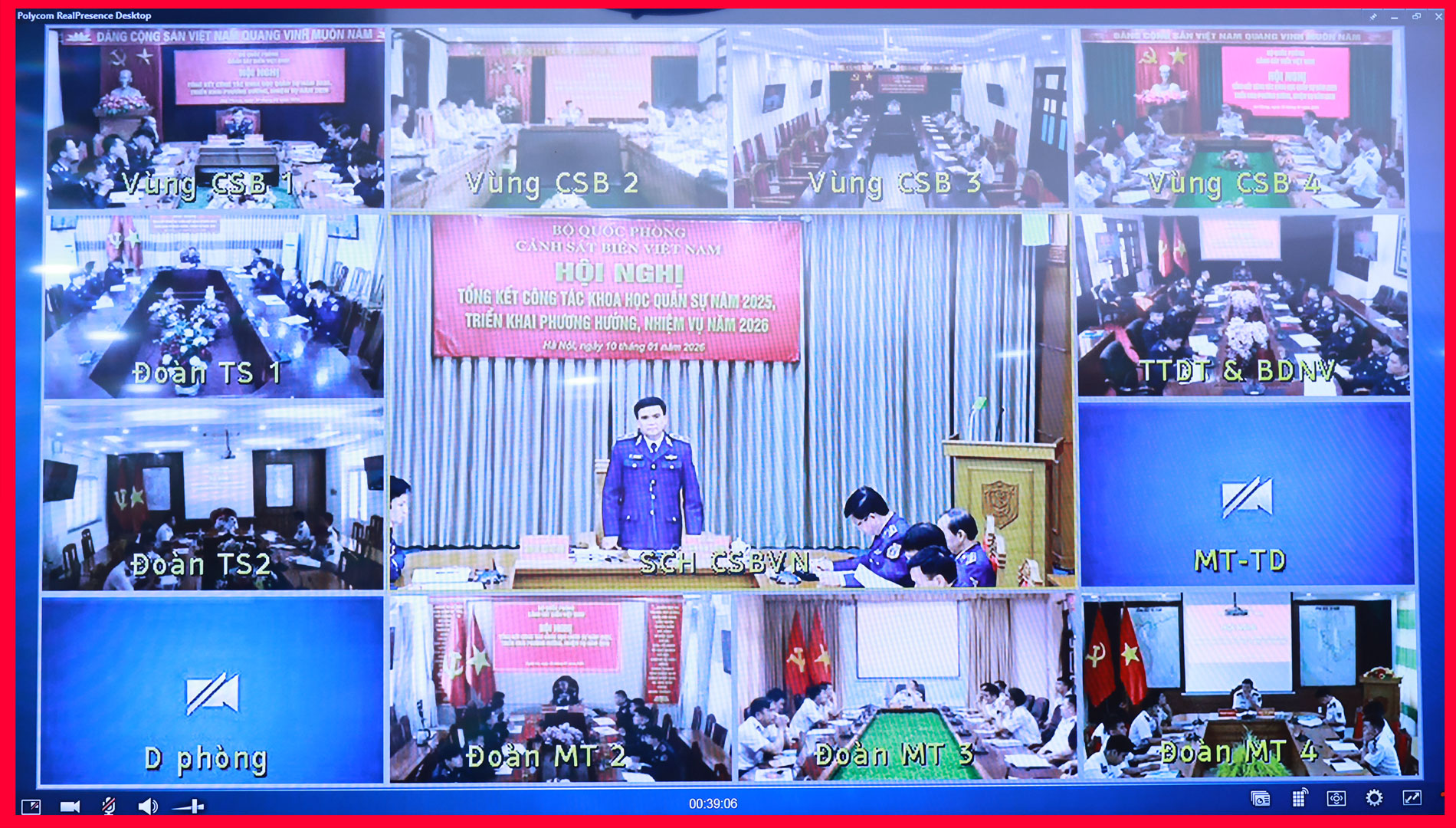 Hội nghị được tổ chức trực tuyến đến 10 điểm cầu trong toàn lực lượng Hội nghị được tổ chức trực tuyến đến 10 điểm cầu trong toàn lực lượng