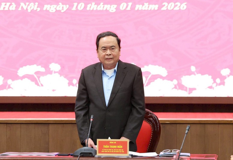 Chủ tịch Quốc hội Trần Thanh Mẫn phát biểu tại buổi làm việc - Ảnh: VGP/DA Chủ tịch Quốc hội Trần Thanh Mẫn phát biểu tại buổi làm việc - Ảnh: VGP/DA