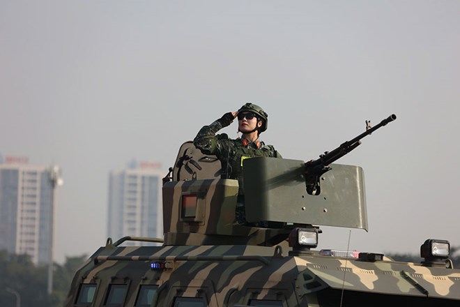 Lực lượng Cảnh s&aacute;t sẵn s&agrave;ng cho việc bảo đảm an ninh trật tự Đại hội XIV của Đảng. Ảnh: Việt Ph&uacute;