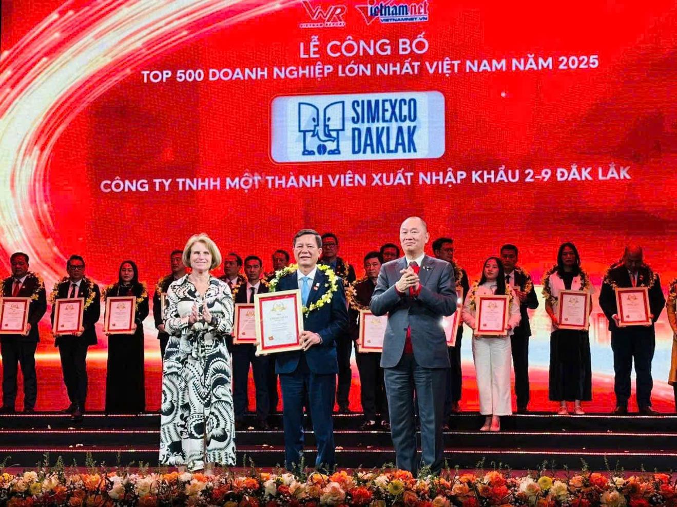 Simexco Daklak - Top 500 doanh nghiệp lớn nhất Việt Nam 2025