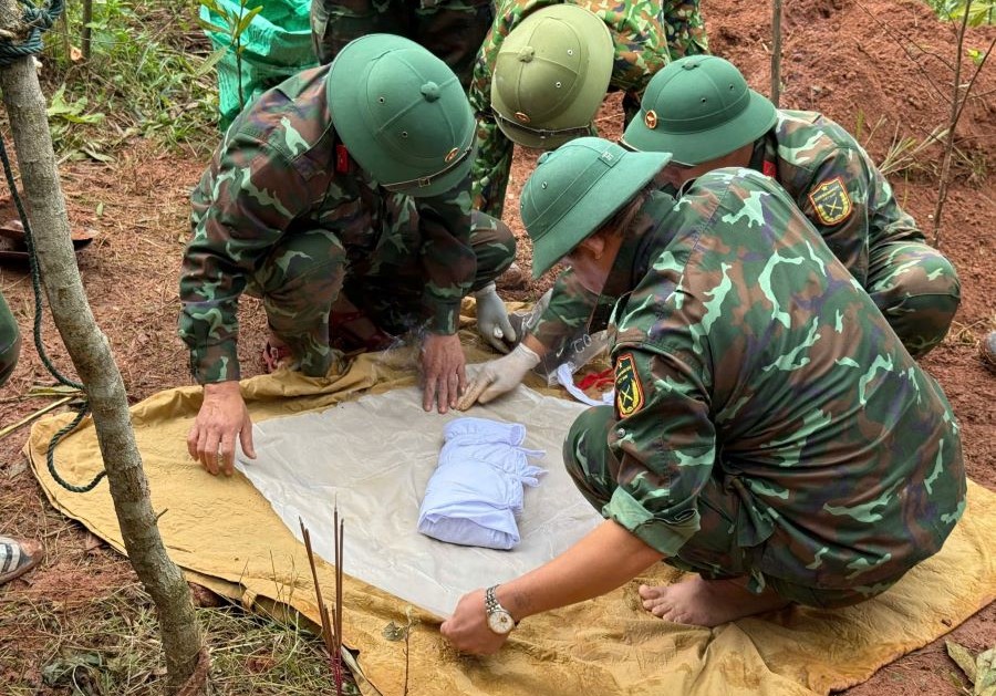 Quảng Trị: Tìm thấy và quy tập 2 hài cốt liệt sĩ tại xã Đakrông