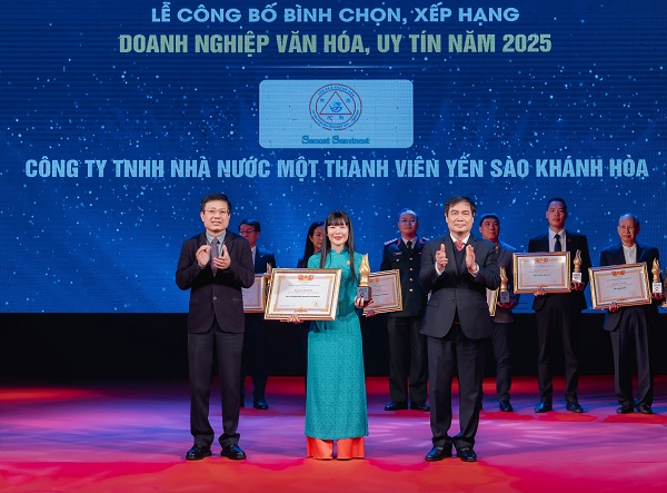 Yến sào Khánh Hòa: TOP 20 doanh nghiệp văn hóa, uy tín năm 2025