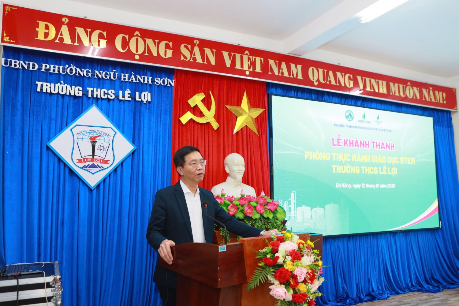 Đồng ch&iacute; Trần Quang Dũng - Ph&oacute; B&iacute; thư phụ tr&aacute;ch Đảng bộ Petrovietnam ph&aacute;t biểu về sứ mệnh &ldquo;STEM INNOVATION PETROVIETNAM&rdquo;