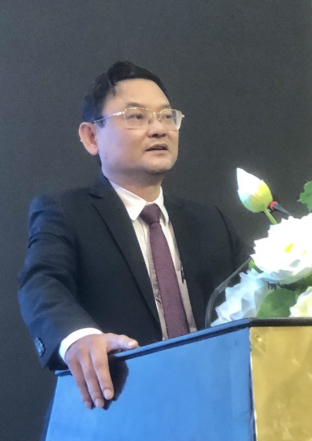 &Ocirc;ng Nguyễn Tự C&ocirc;ng Ho&agrave;ng ph&aacute;t biểu &yacute; kiến chỉ đạo. Ảnh: VH