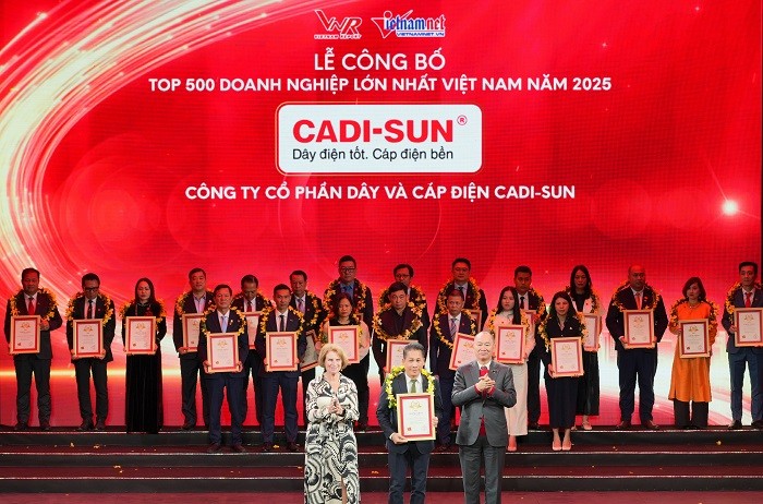 CADI-SUN 11 nằm trong Top 500 doanh nghiệp lớn nhất Việt Nam