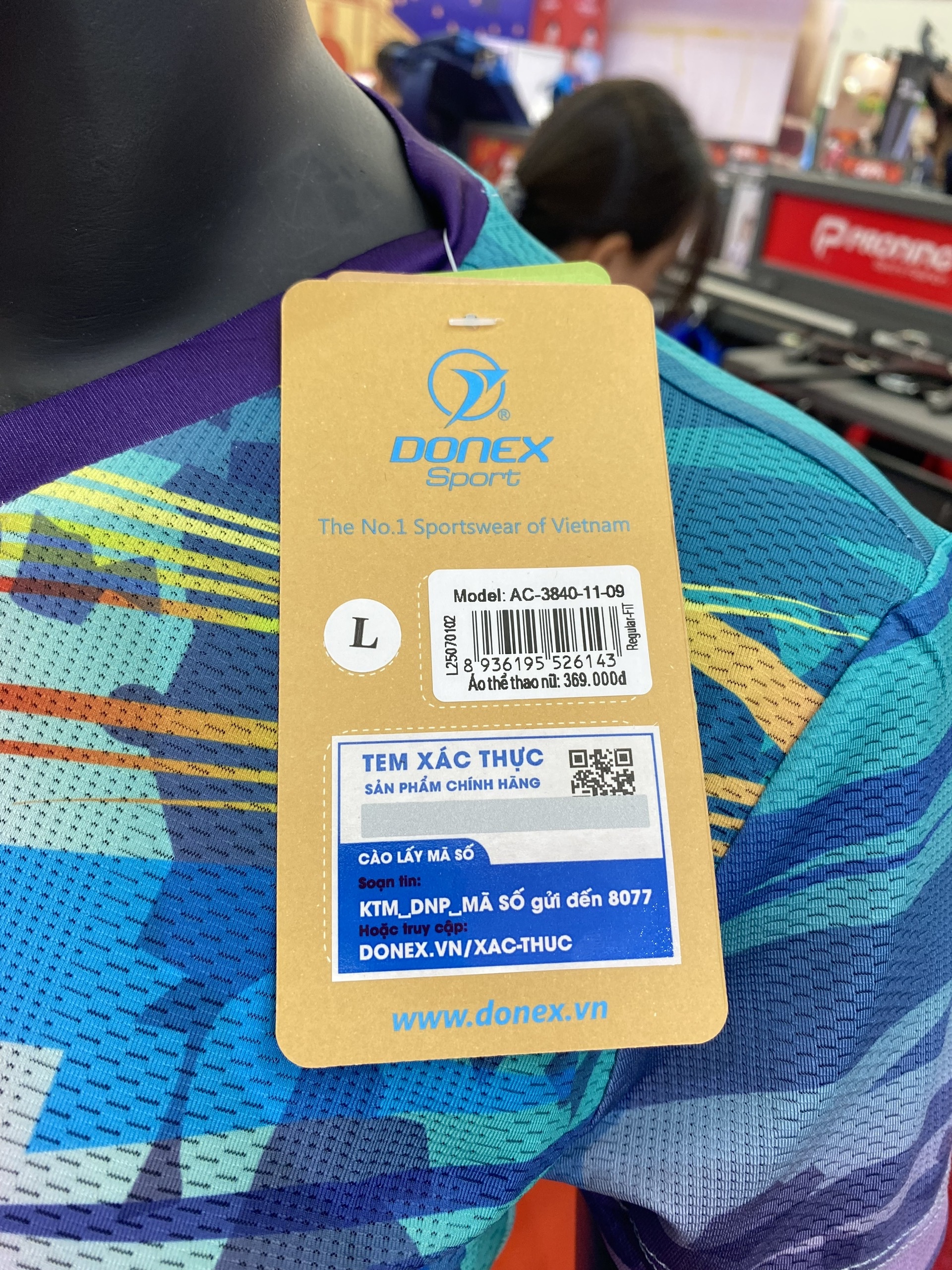 Mẫu tem x&aacute;c thực được &aacute;p dụng tr&ecirc;n c&aacute;c sản phẩm của DonexGroup