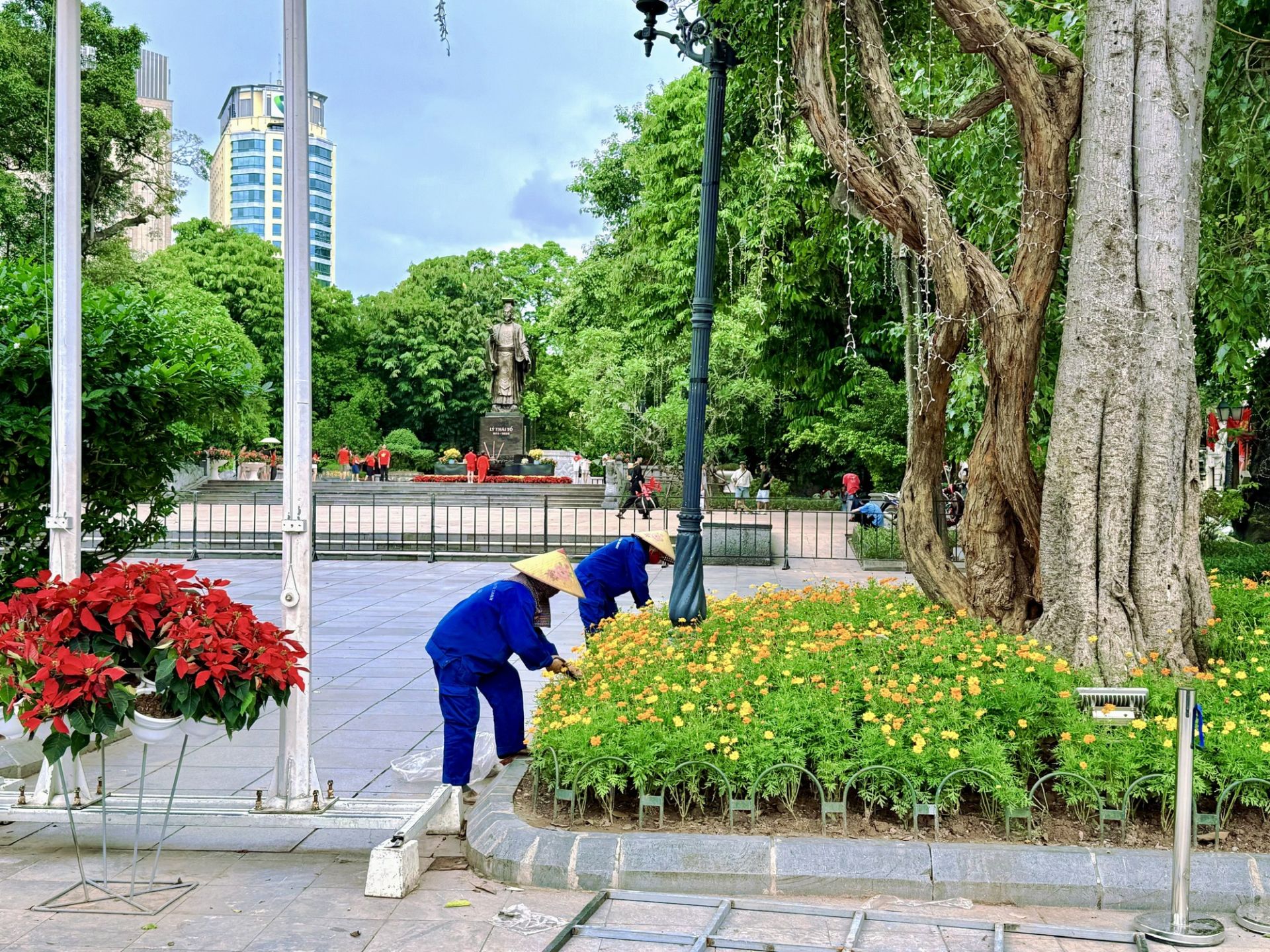 Hà Nội tập trung tăng cường tổng vệ sinh trên toàn địa bàn, dọn dẹp dải hoa, thảm cỏ, gốc cây, cột điện, vỉa hè, lòng đường và các khu vực công cộng. Hà Nội tập trung tăng cường tổng vệ sinh trên toàn địa bàn, dọn dẹp dải hoa, thảm cỏ, gốc cây, cột điện, vỉa hè, lòng đường và các khu vực công cộng.