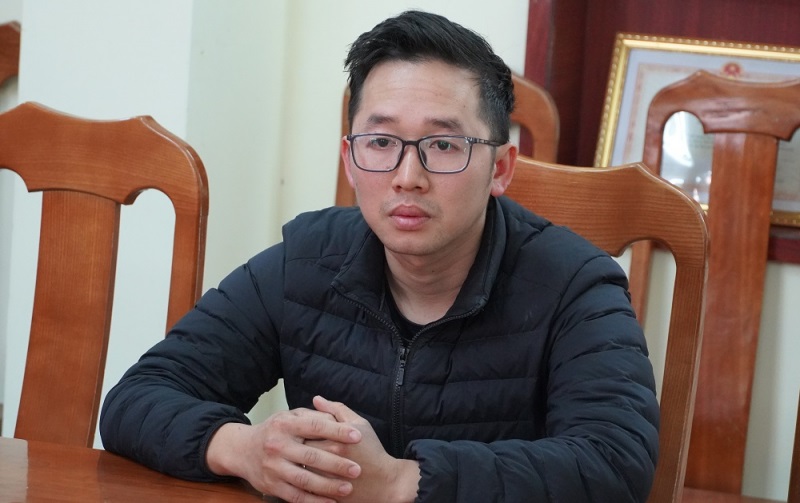 Đối tượng L&ecirc; Hữu Minh tại Cơ quan điều tra C&ocirc;ng an tỉnh Quảng Trị.