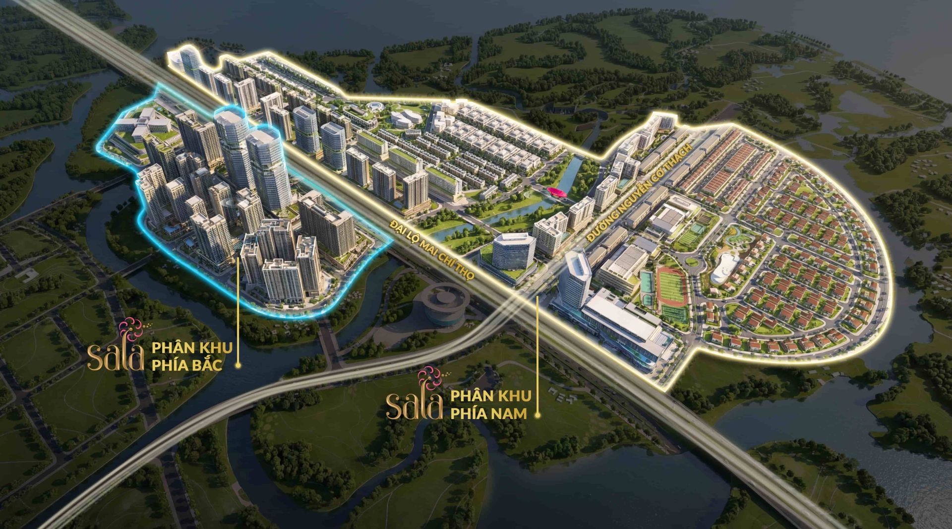 Phối cảnh tổng thể Khu đ&ocirc; thị Sala