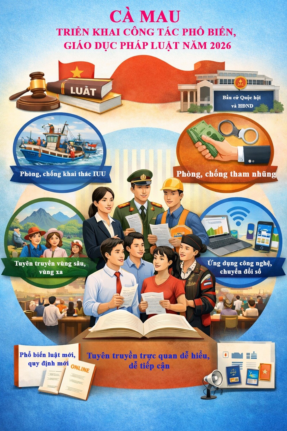 Cà Mau triển khai đồng bộ công tác phổ biến, giáo dục pháp luật năm 2026