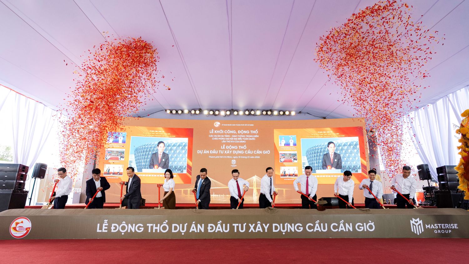 Đồng loạt khởi công hai dự án hạ tầng giao thông trọng điểm: Cầu Phú Mỹ 2 và Cầu Cần Giờ