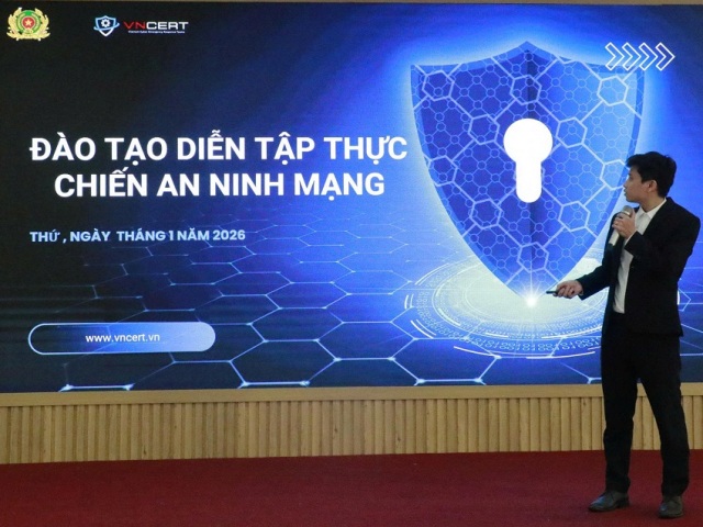 C&ocirc;ng an Nghệ An tổ chức diễn tập bảo đảm an to&agrave;n kh&ocirc;ng gian mạng.