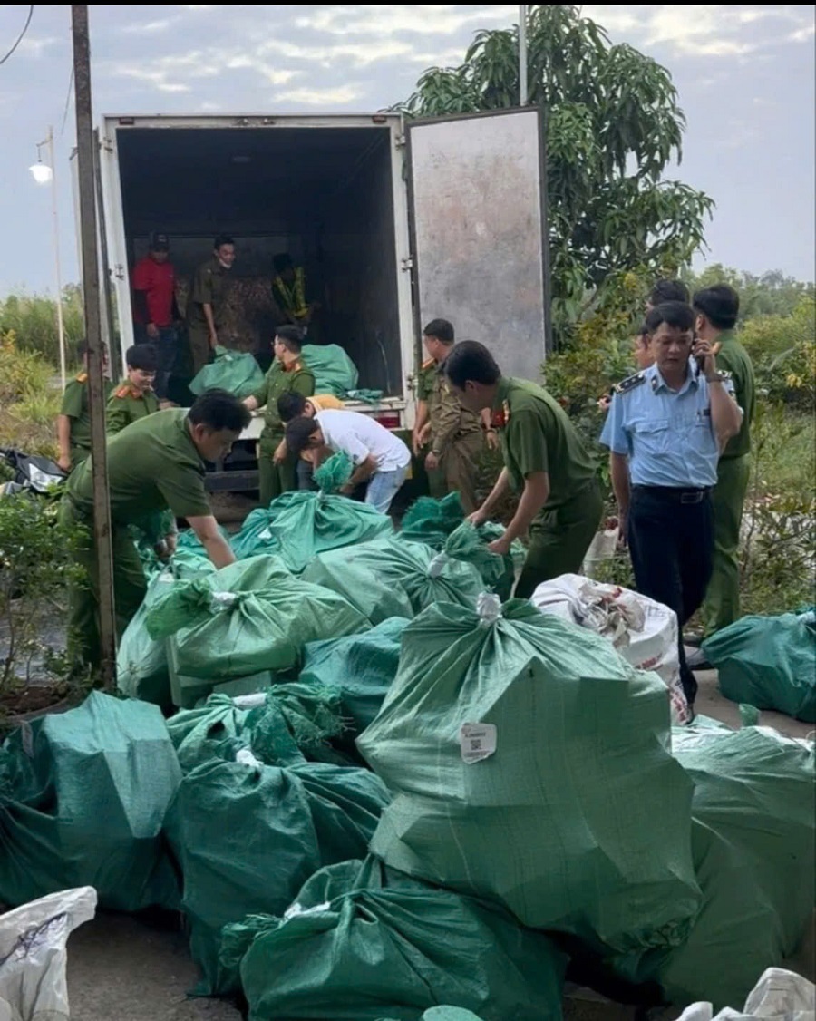 Lực lượng Quản l&yacute; thị trường (QLTT) tỉnh C&agrave; Mau vừa ph&aacute;t hiện v&agrave; tạm giữ hơn 4 tấn mỹ phẩm dạng kem kh&ocirc;ng c&oacute; h&oacute;a đơn, chứng từ hợp ph&aacute;p tại một cơ sở kinh doanh ở x&atilde; T&acirc;n Hưng