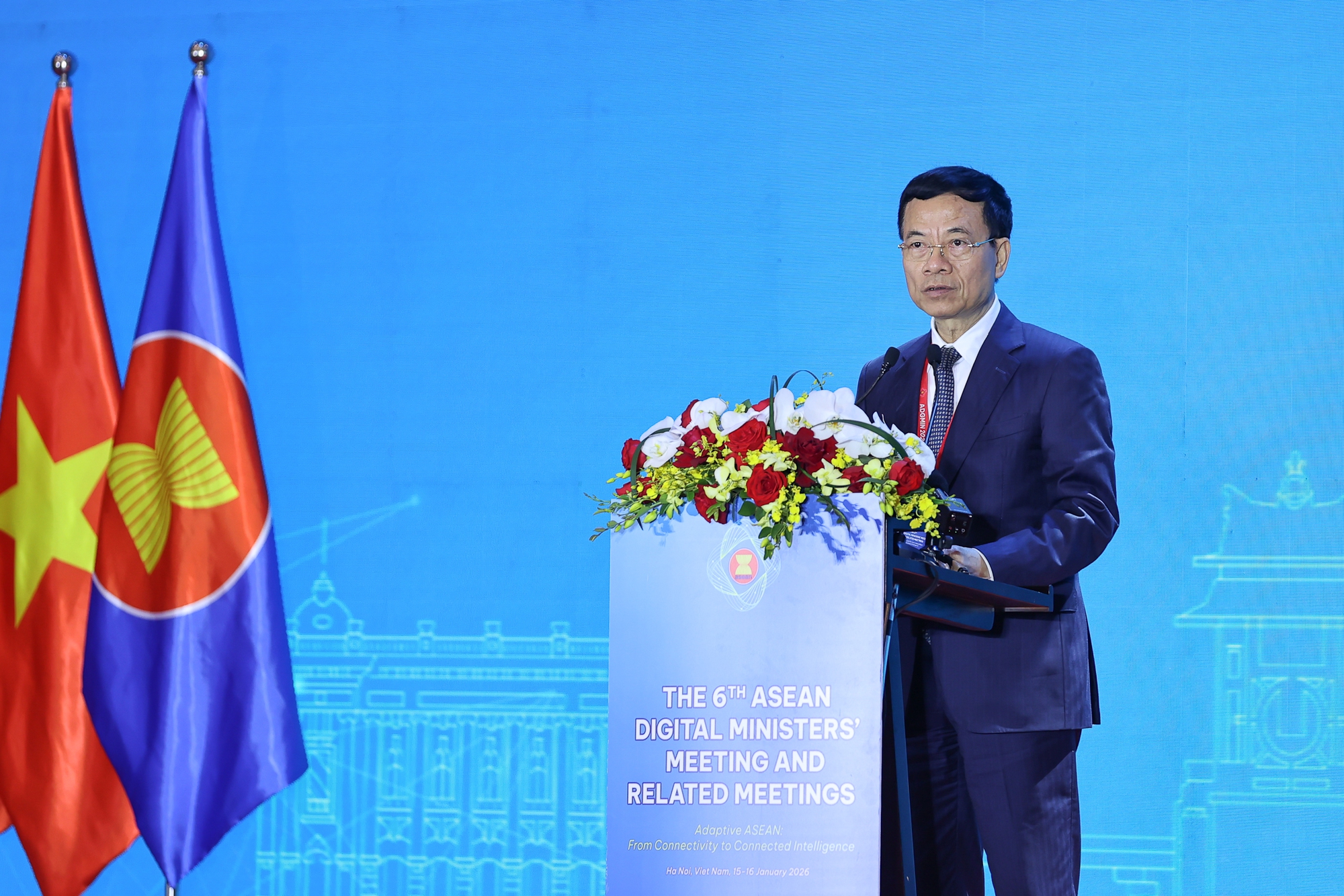 Bộ trưởng Bộ Khoa học và Công nghệ Nguyễn Mạnh Hùng phát biểu tại Hội nghị Bộ trưởng Bộ Khoa học và Công nghệ Nguyễn Mạnh Hùng phát biểu tại Hội nghị