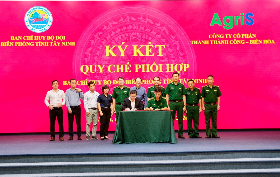 Ban Chỉ huy Bộ đội Bi&ecirc;n ph&ograve;ng tỉnh T&acirc;y Ninh v&agrave; C&ocirc;ng ty Cổ phần Th&agrave;nh Th&agrave;nh C&ocirc;ng - Bi&ecirc;n Ho&agrave; k&yacute; kết quy chế phối hợp giai đoạn 2026 - 2029