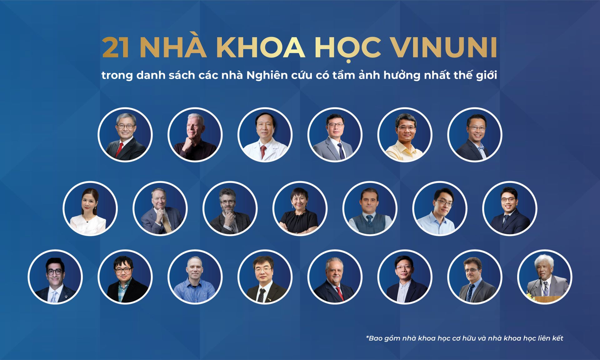 VinUni có 21 nhà khoa học thuộc Top 2% nhà khoa học có ảnh hưởng nhất thế giới.