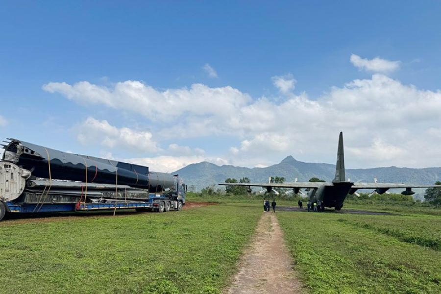 Việc bổ sung m&aacute;y bay C-119 sẽ tăng số lượng hiện vật trưng b&agrave;y ngo&agrave;i trời (b&ecirc;n phải l&agrave; m&aacute;y bay vận tải hạng nặng C-130 mang số hiệu 532) tại s&acirc;n bay T&agrave; Cơn
