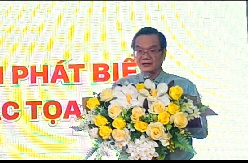 &Ocirc;ng L&ecirc; Th&agrave;nh Đạt &ndash; Chủ tịch hội Yến s&agrave;o Việt Nam ph&aacute;t biểu tại buổi tọa đ&agrave;m