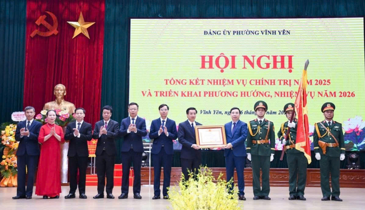 Phường Vĩnh Yên được Nhà nước tặng thưởng Huân chương Lao động hạng Nhì