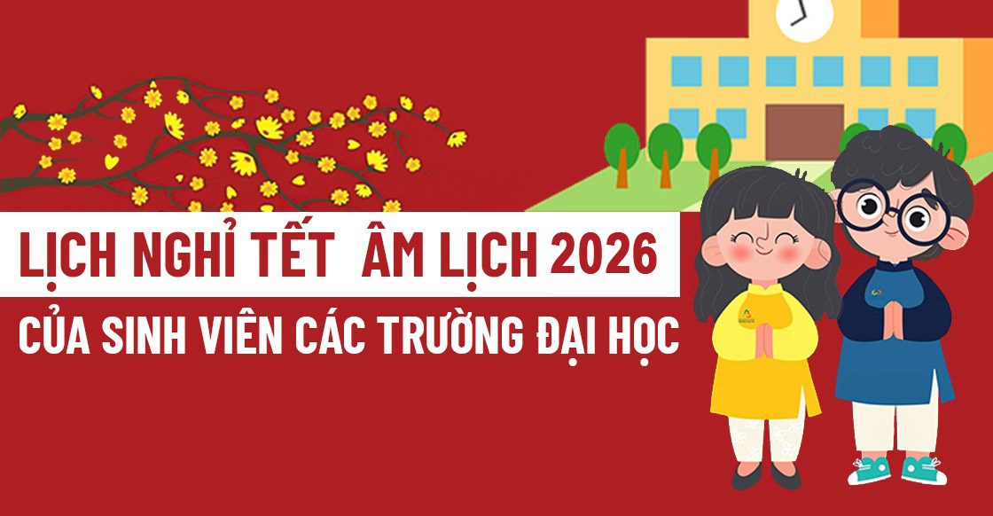 Lịch nghỉ Tết Nguyên đán 2026 của sinh viên các trường đại học trên cả nước